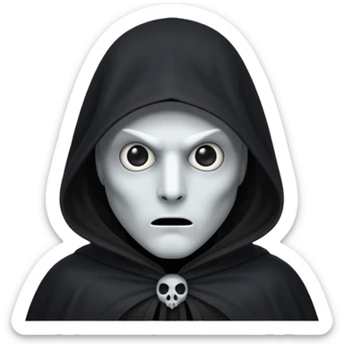 Shadowy Phantom with Cloak horror look sticker