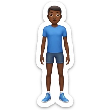 Black man with skinny legs sticker