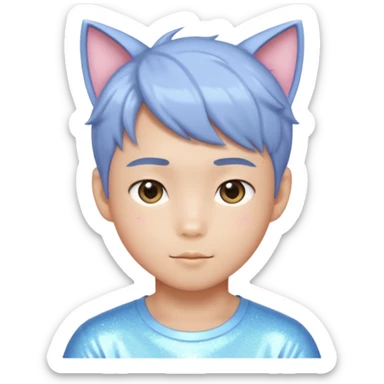 Cute Adorable Sexy Handsome Shiny Sparkly Attractive Pastel Asian Anime Catboy sticker