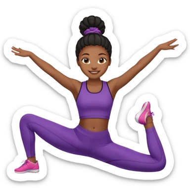 Black girl doing splits  sticker