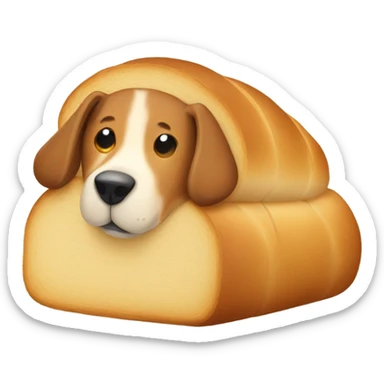 Dog loaf of bread sticker