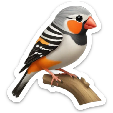 Zebra finch sticker
