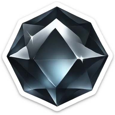 Black shiny diamond  sticker