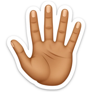 haz una mano que sea así 👇🏽 pero al revés sticker