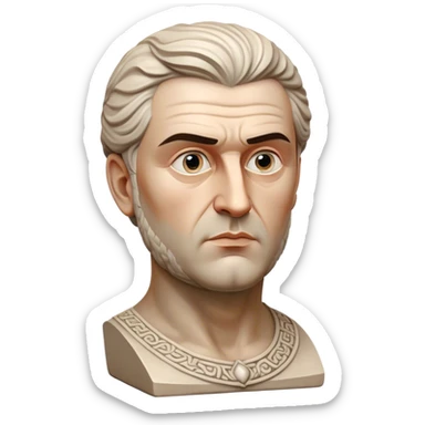 Cinematic Realistic Ivan Meštrović Portrait Emoji, depicted as a renowned Croatian sculptor with thoughtful eyes and classical attire, rendered with intricate textures and dramatic artistic lighting that captures his creative genius. sticker