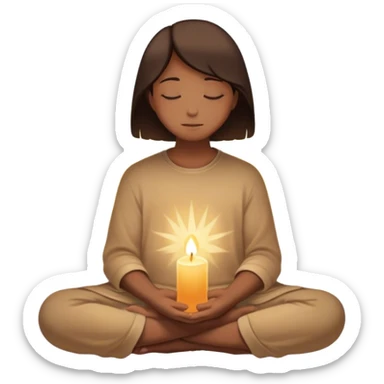 A silhouette of a person sitting with their head down, surrounded by two light souls—one offering a hand and another radiating warmth, symbolizing kindness. A soft light behind them represents hope, unseen but present. 🌅 sticker