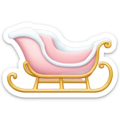 light pink sleigh sticker