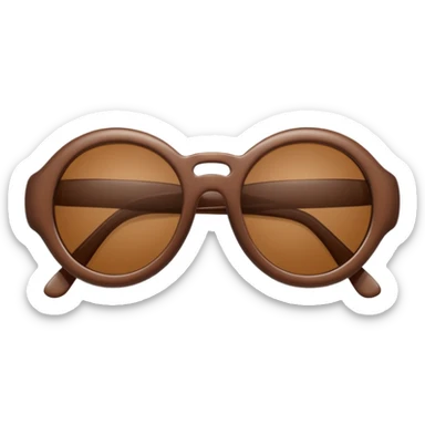 Y2K brown sunglasses sticker