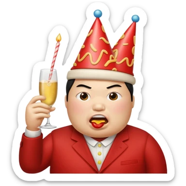 gum deng fat eating hamburur angry mad and red sticker