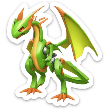 Mechanical Flygon-Scyther-Charizard-Medabot-Mecha full body sticker