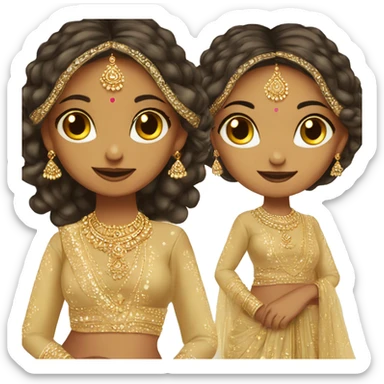 Desi girl in a glamorous sharara  sticker