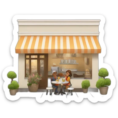 cafe hopping sticker