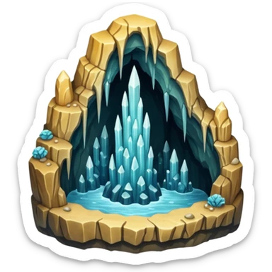 Stalactite in nature sticker