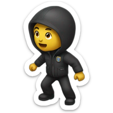 Un noir qui nage sticker