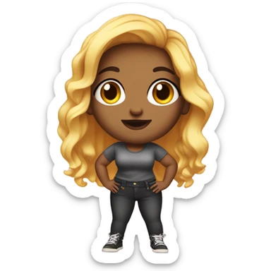 Cute baddie gurl with a big but sticker