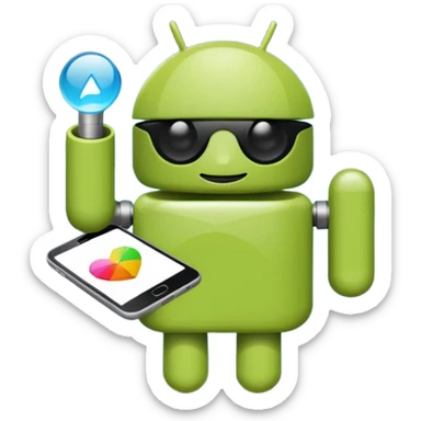 Crea un icono de peliculas estilo android sticker