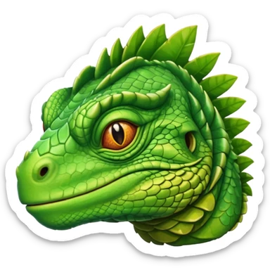 iguana's face sad sticker