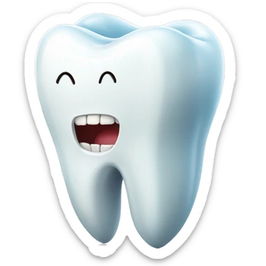 Dental implant with tooth sticker