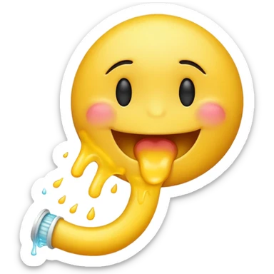 smiley face vomiting sticker