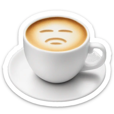 Cappuccino in Chanel white cup  sticker