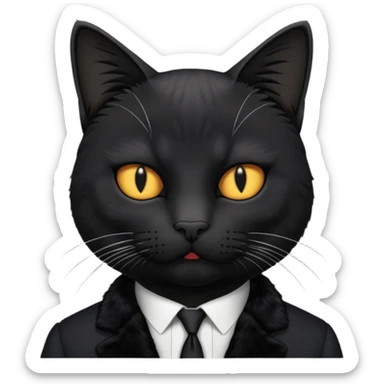 cat mafia corleone -with text "MOAN" sticker