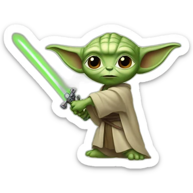 young-yoda-with-sword sticker