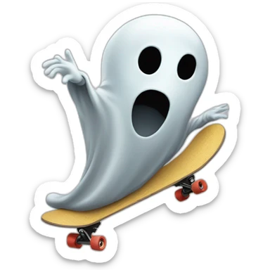 Ghost face make kickflip sticker