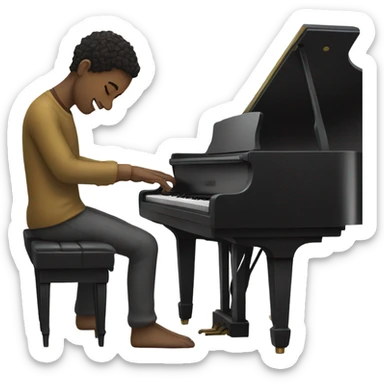 A person playing piano  sticker