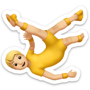 Yellow emoji laying down kicking my feet sticker