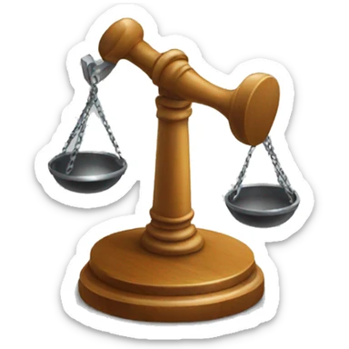 Judge hammer sticker