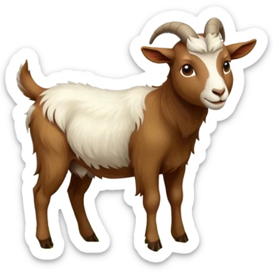 goat in the process of eating grass sticker