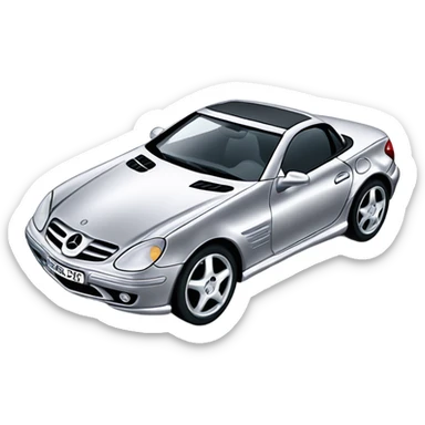 Mercedes slk from 1999, silver color sticker