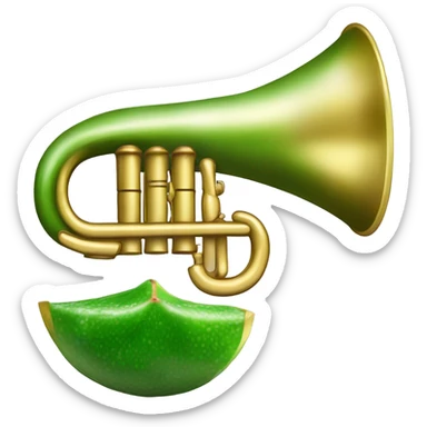 guava and trumpet sticker