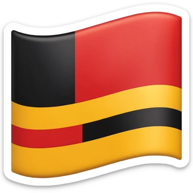 Bandera con colores, rojo, amarillo y negro, paresida a la de alemania sticker