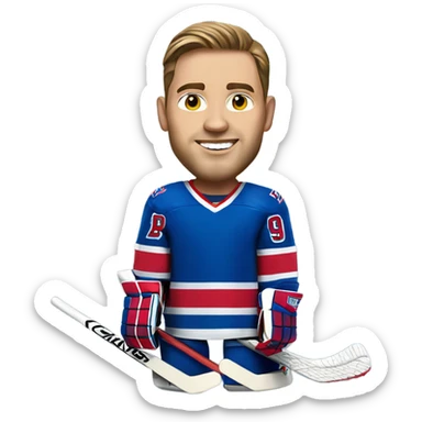 New York Rangers hockey goalie realistic sticker