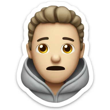 a person with a cold  sticker