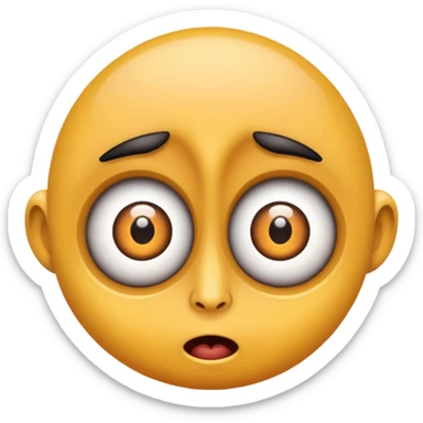 Crazy looking tweeker with huge eyes sticker