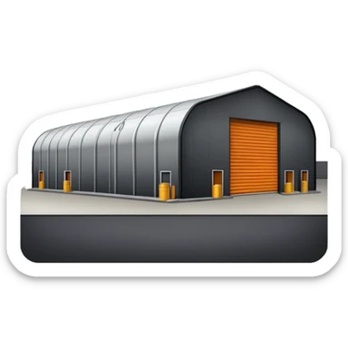 hangar, many fuel warehouse sticker