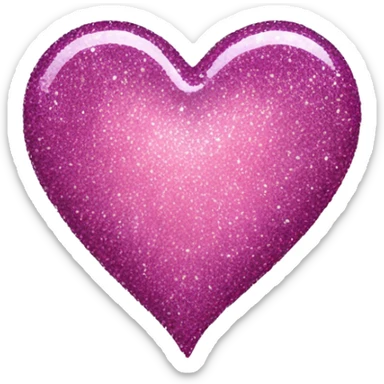 glitter heart sticker