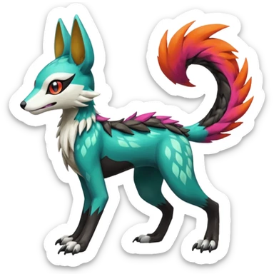 Meloetta-Vernid-Trico-Sergal-Protogen-Primagen-Pokémon-Fakémon-creature sticker