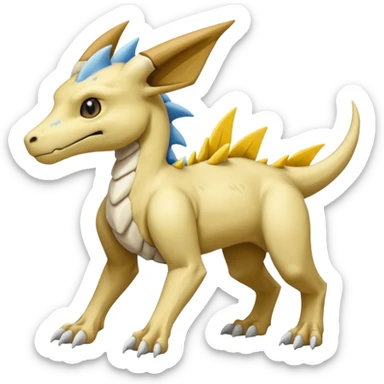 Manectric-Lucio-Cubone-Draco-Fakémon-hybrid-creature (full body), 4 legs sticker