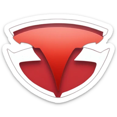 tesla logo red sticker