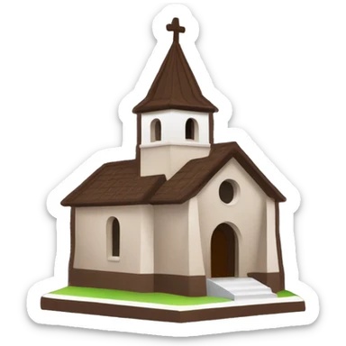 iglesia de color chocolate sticker