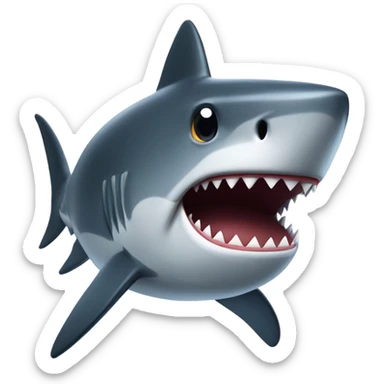Shark with a top hat sticker