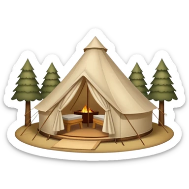 glamping sticker