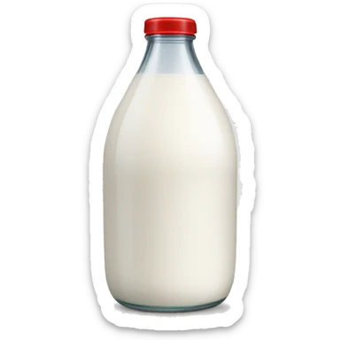 milk red botle sticker