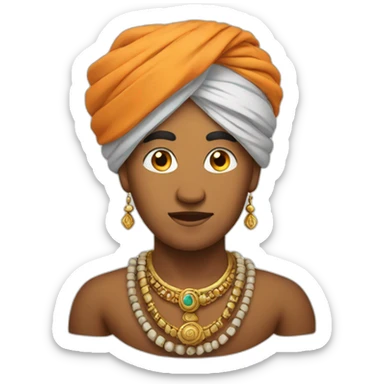 Indien with turban sticker