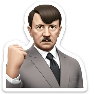 formal suit with black necktie sticker