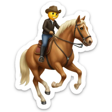 Cat riding a horse  sticker