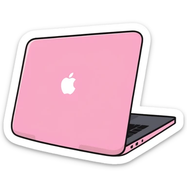 pink MacBook laptop sticker